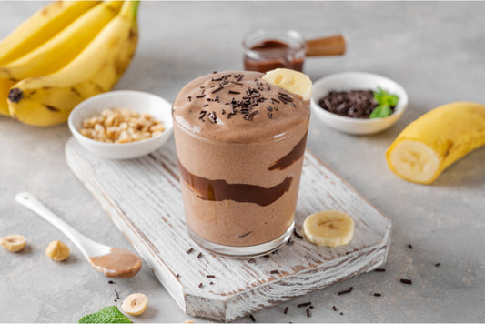 Chocolate Peanut Butter Vegan Protein Shake (What a Mouthful)